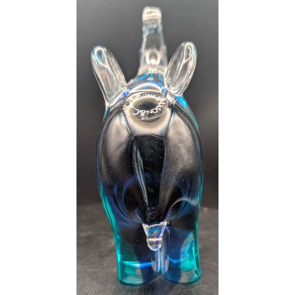 V. Nason & Co Murano Glass Elephant • Blue/Crystal • 5.5x5 in • Italy • UMM Find - Picture 5 of 5